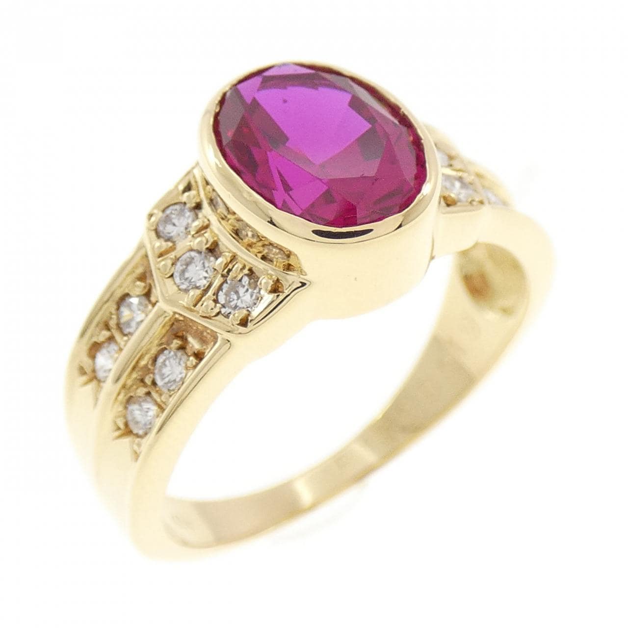 クレサンベール 合成ルビー リング 1.70CT