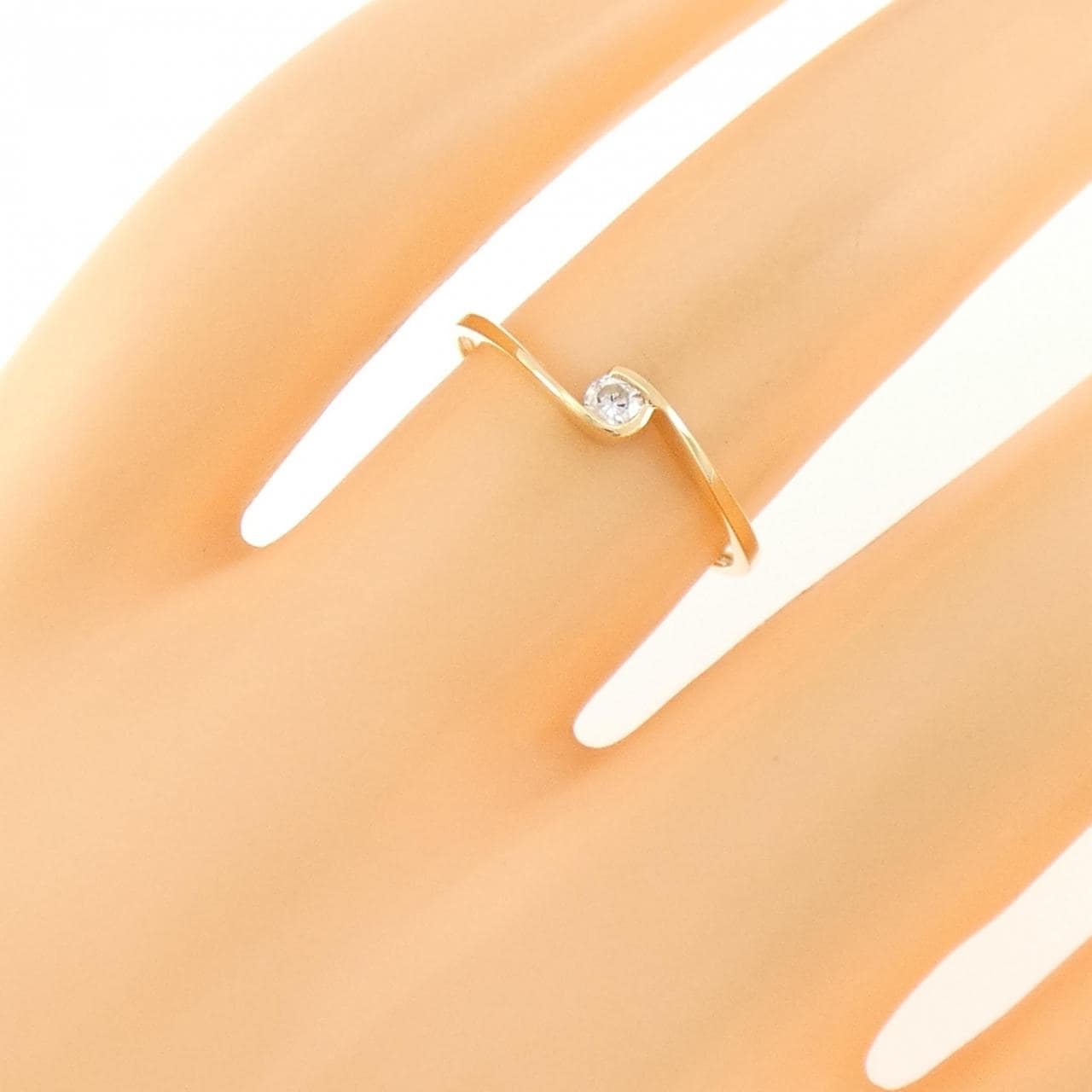 K18YG ダイヤモンド リング 0.05CT