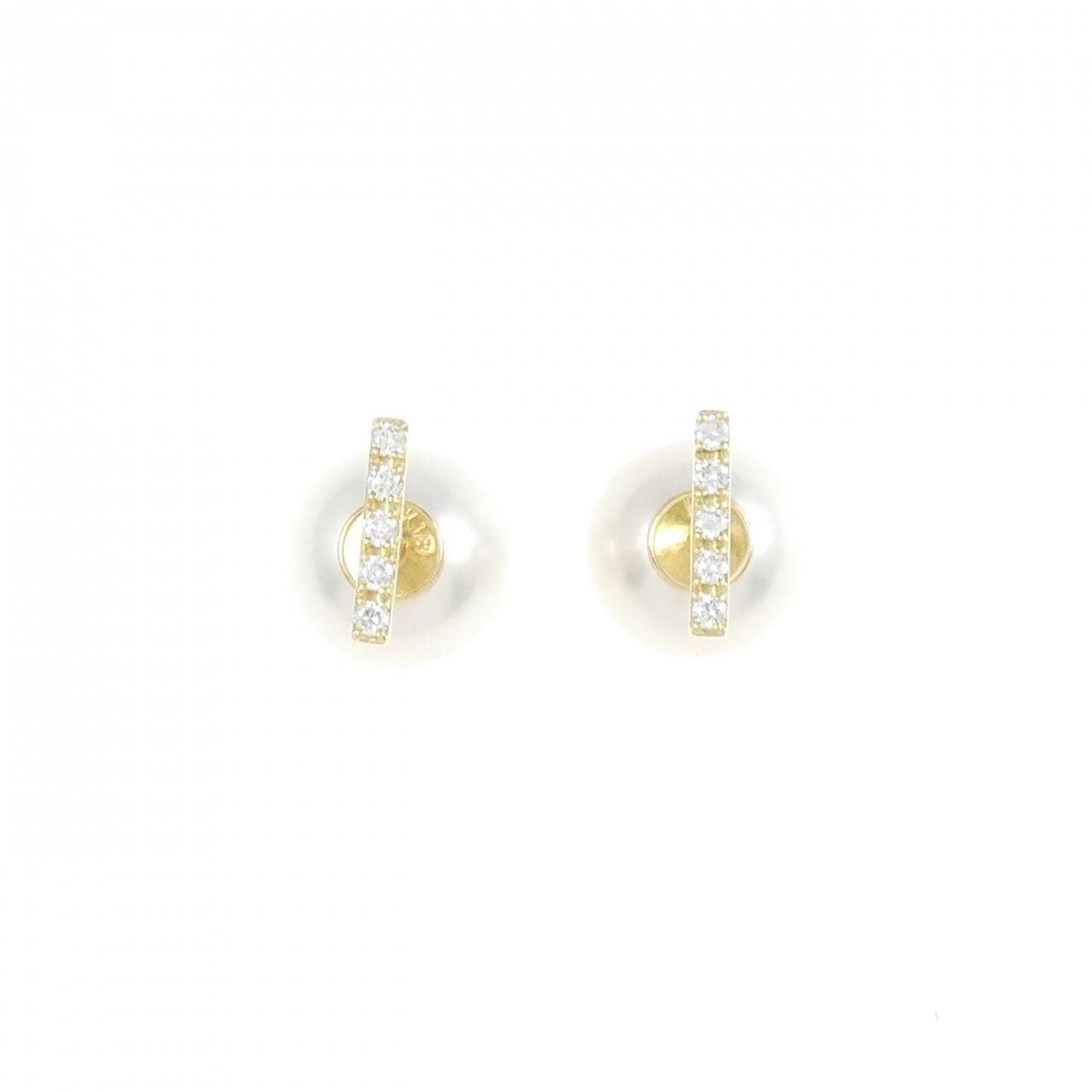 K18YG Akoya pearl earrings 8.5mm