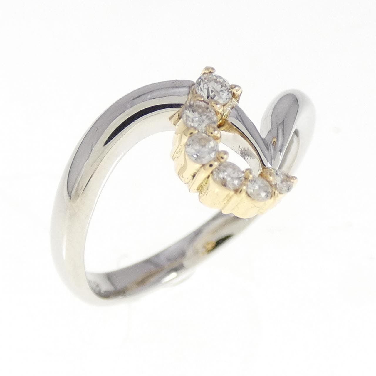 PT900/K18YG ダイヤモンド リング 0.13CT