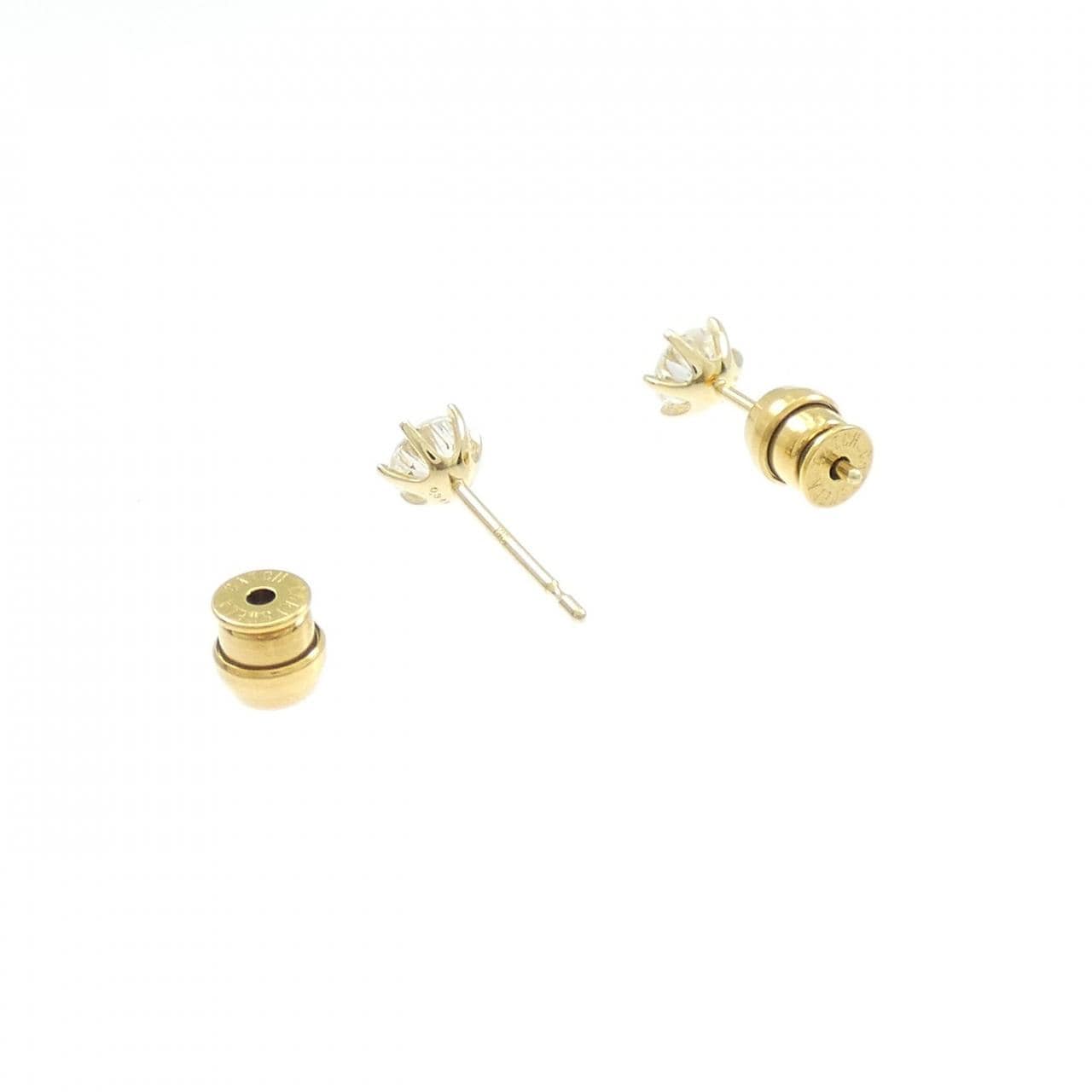 【リメイク】K18YG/ST ダイヤモンド ピアス 0.346CT 0.352CT G-H SI2 VG