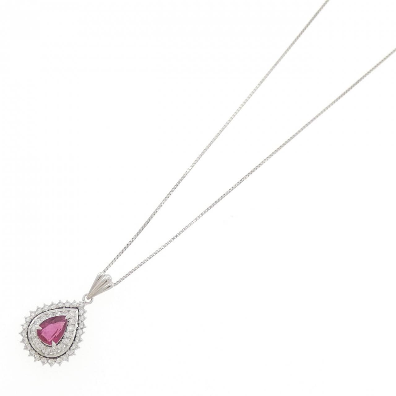 PM/PT850 ルビー ネックレス 1.04CT