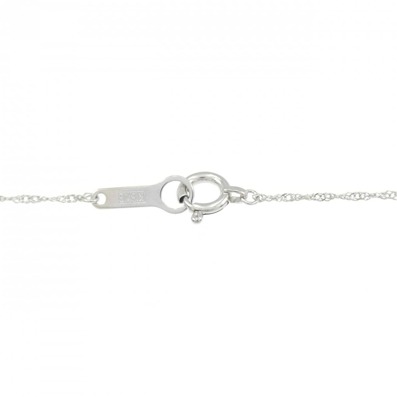 K18WG ダイヤモンド ネックレス 0.1CT