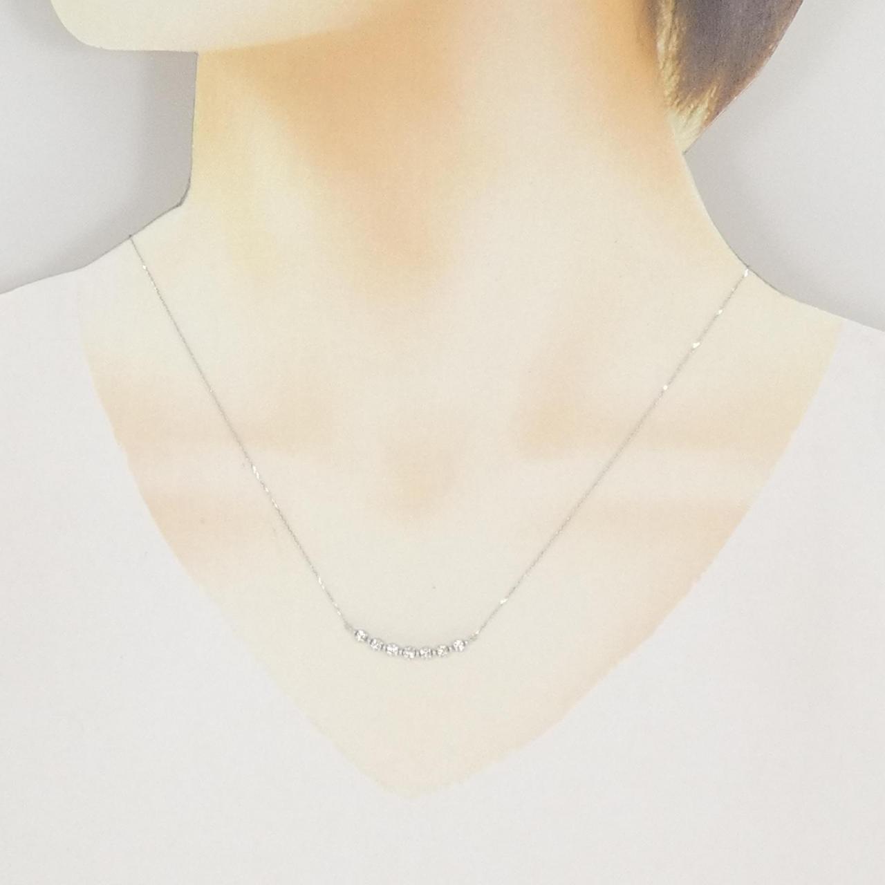 K18WG ダイヤモンド ネックレス 0.30CT
