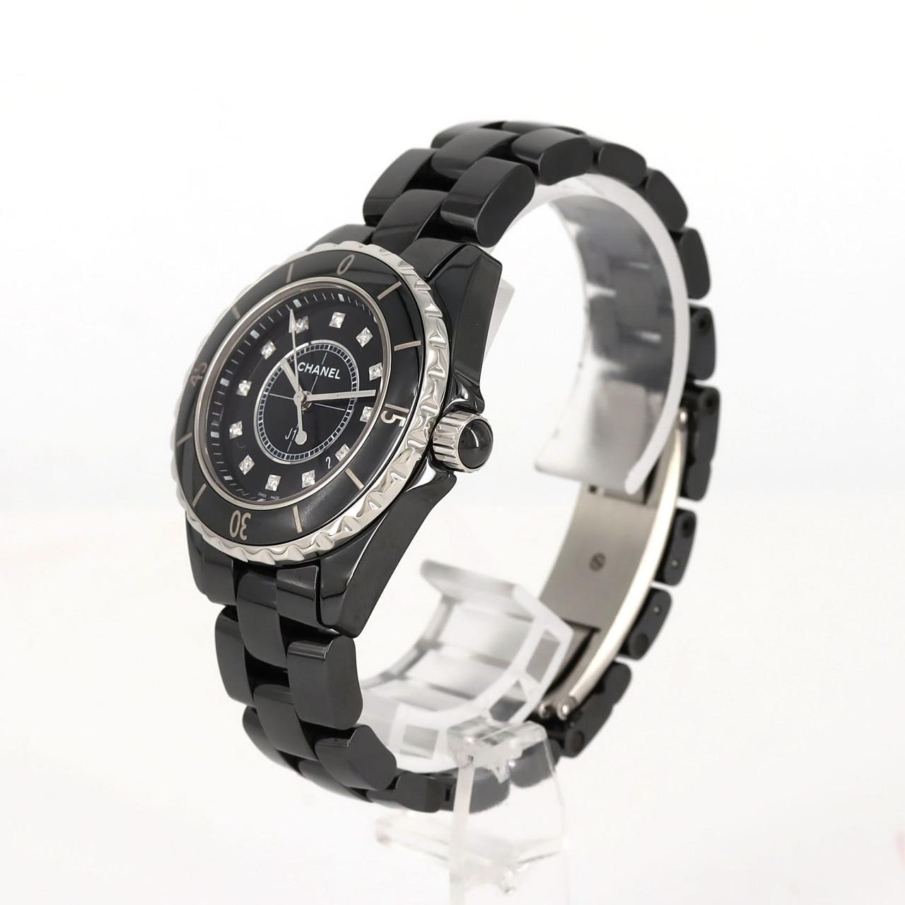 シャネル J12 33mmセラミック･12P H1625 セラミック クォーツ