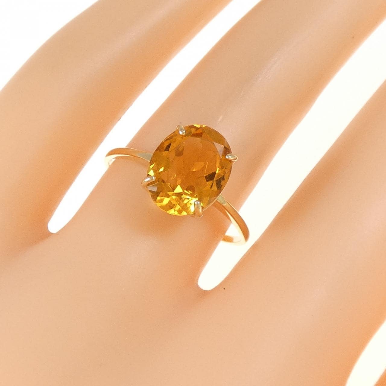 K18YG シトリン リング 2.50CT