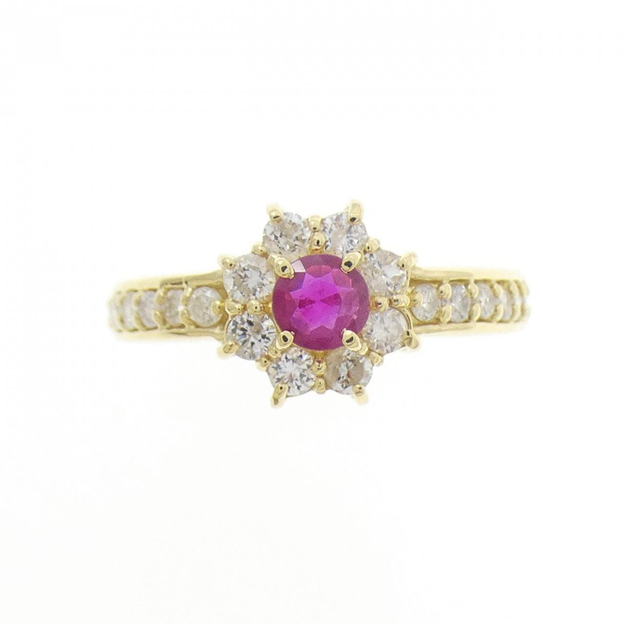 K18YG ルビー リング