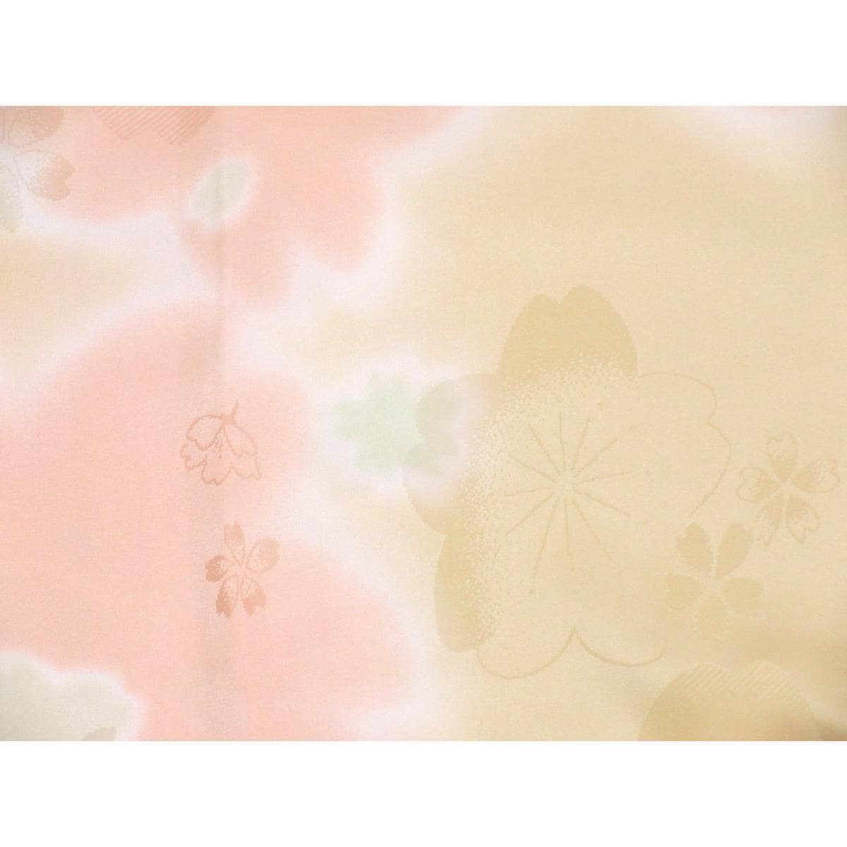 長襦袢　振袖　友禅加工ボカシ染