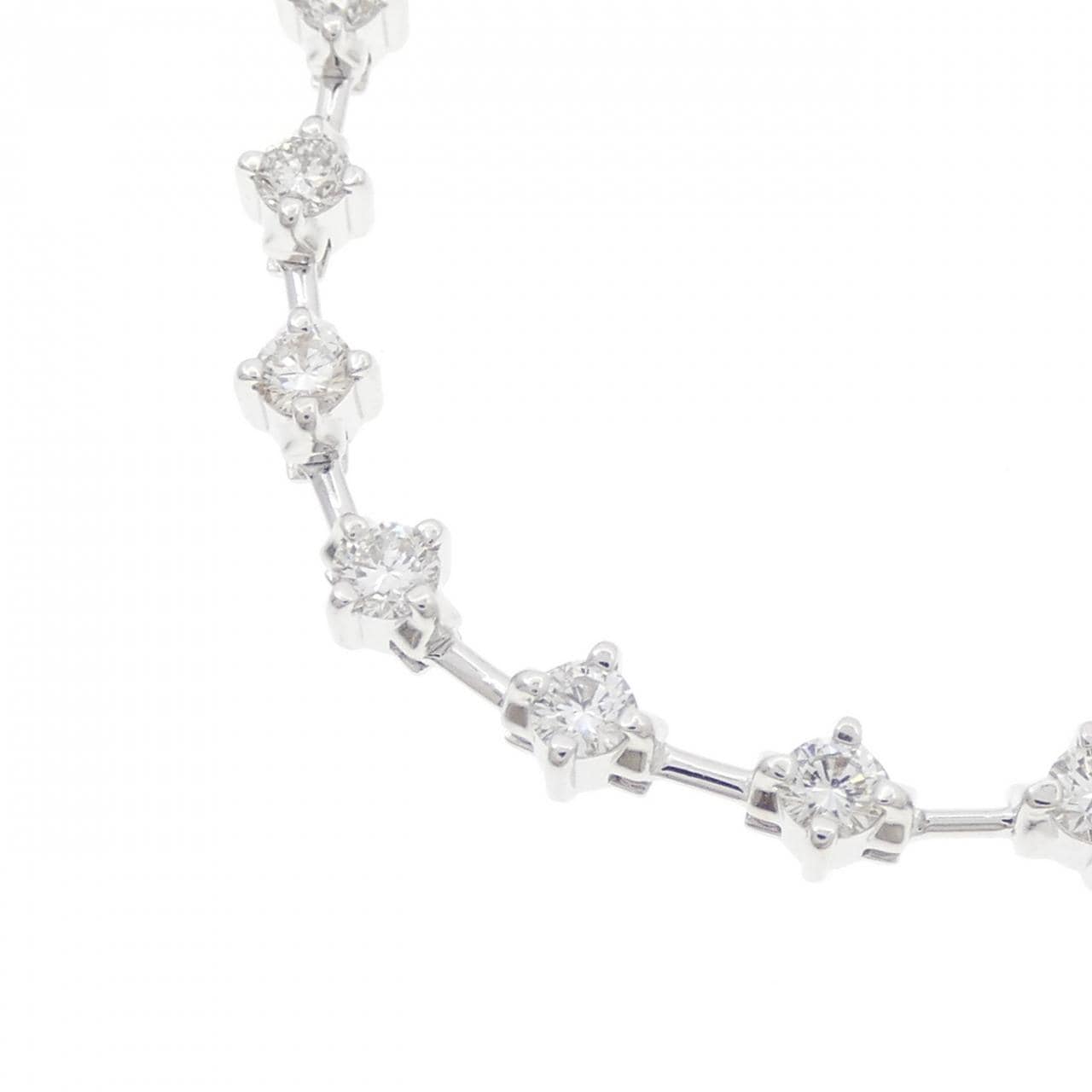 K18WG ダイヤモンド ネックレス 5.00CT