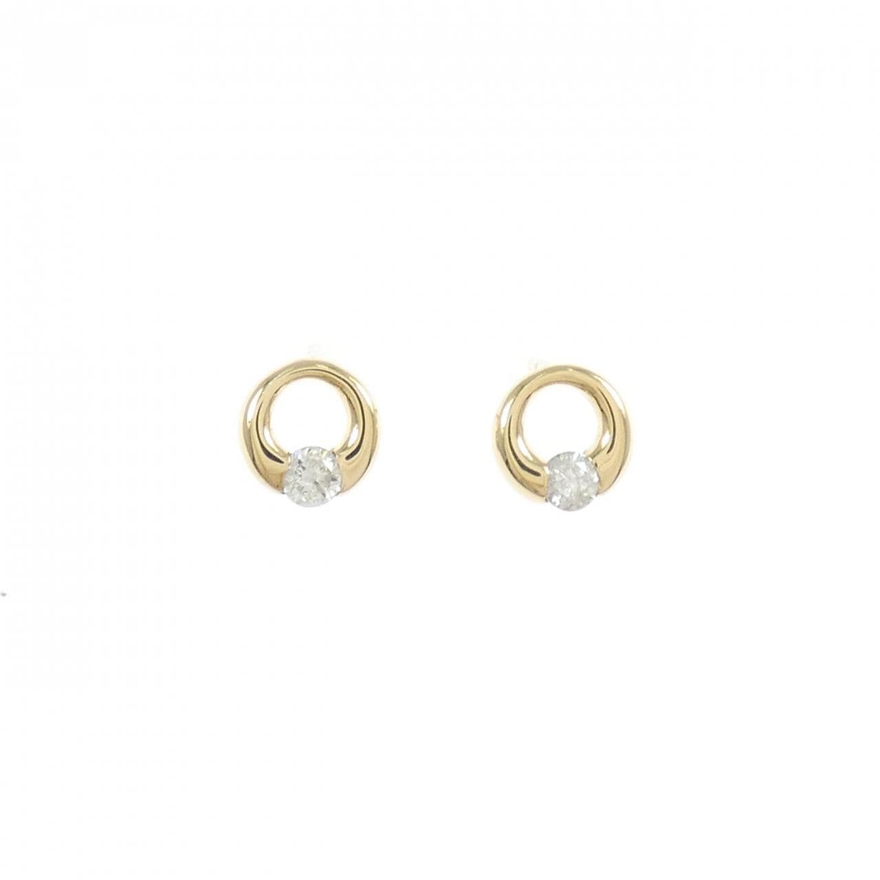 K18YG ダイヤモンド ピアス 0.10CT