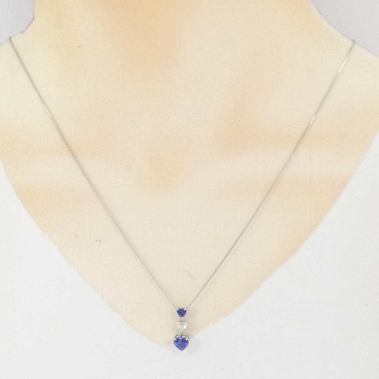 PT900/PT850爱心蓝宝石项链1.17CT