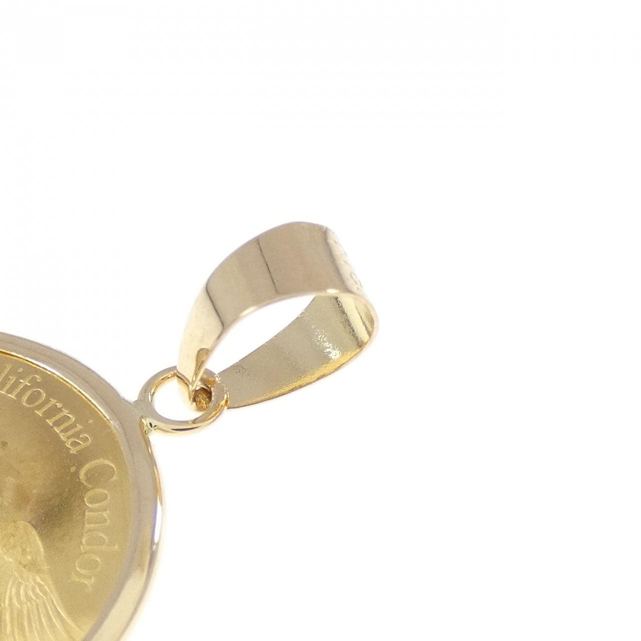 K18YG(枠) コイン ペンダント