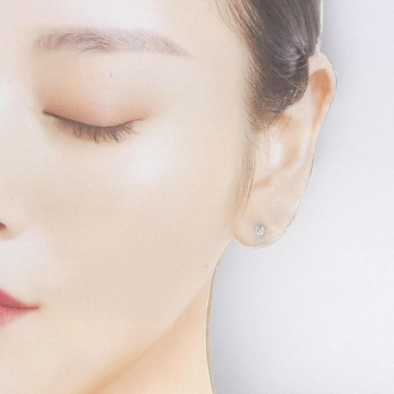 PT900 ソリティア ダイヤモンド ピアス 0.2CT