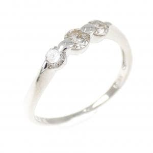 K18WG ダイヤモンド リング 0.35CT