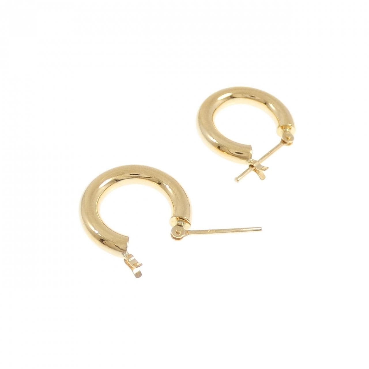 K18YG hoop earrings