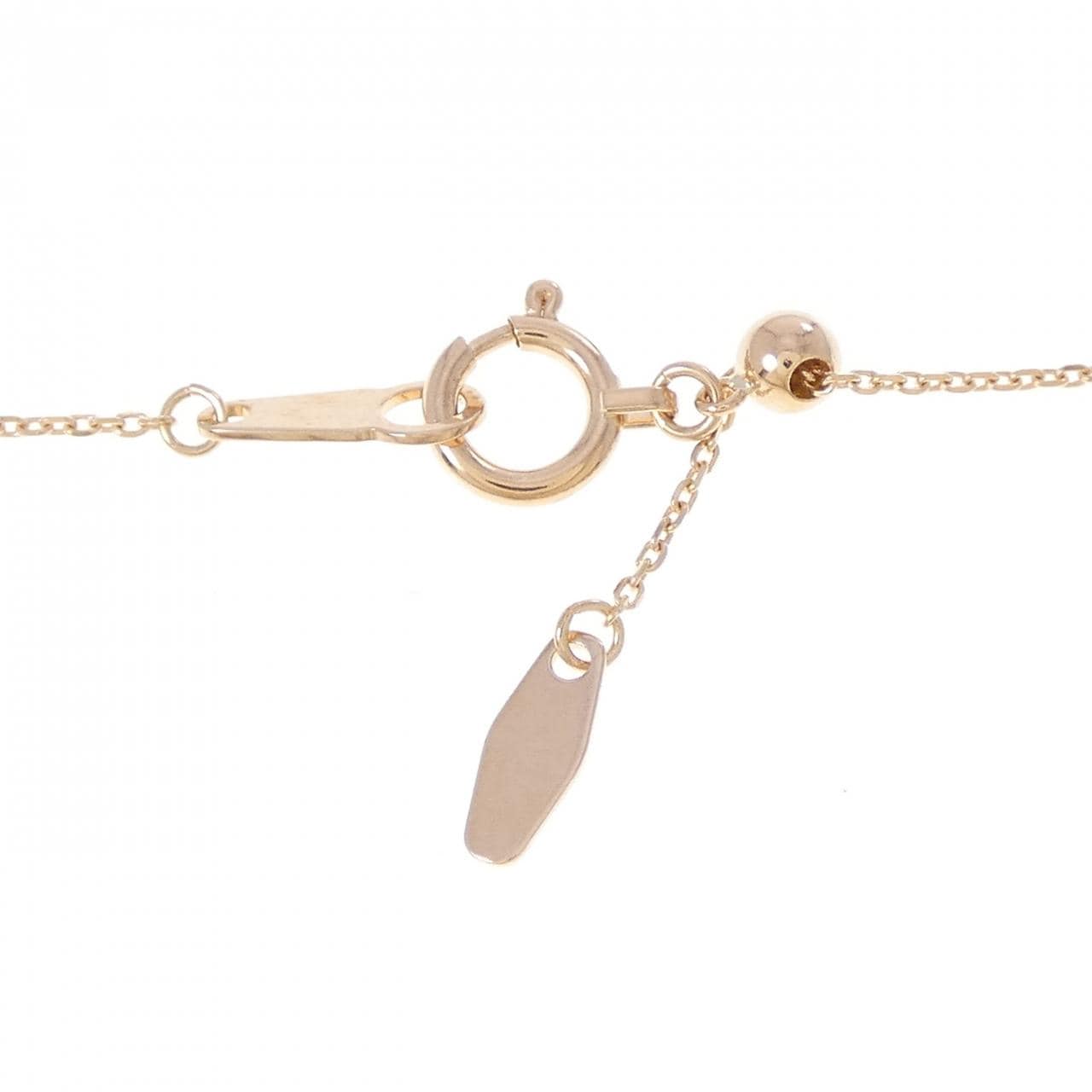 K18PG ホースシュー×クロス ダイヤモンド ネックレス 0.02CT