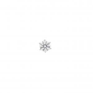 【リメイク】PT900/ST ダイヤモンド ピアス 0.219CT D SI1 VG 片耳