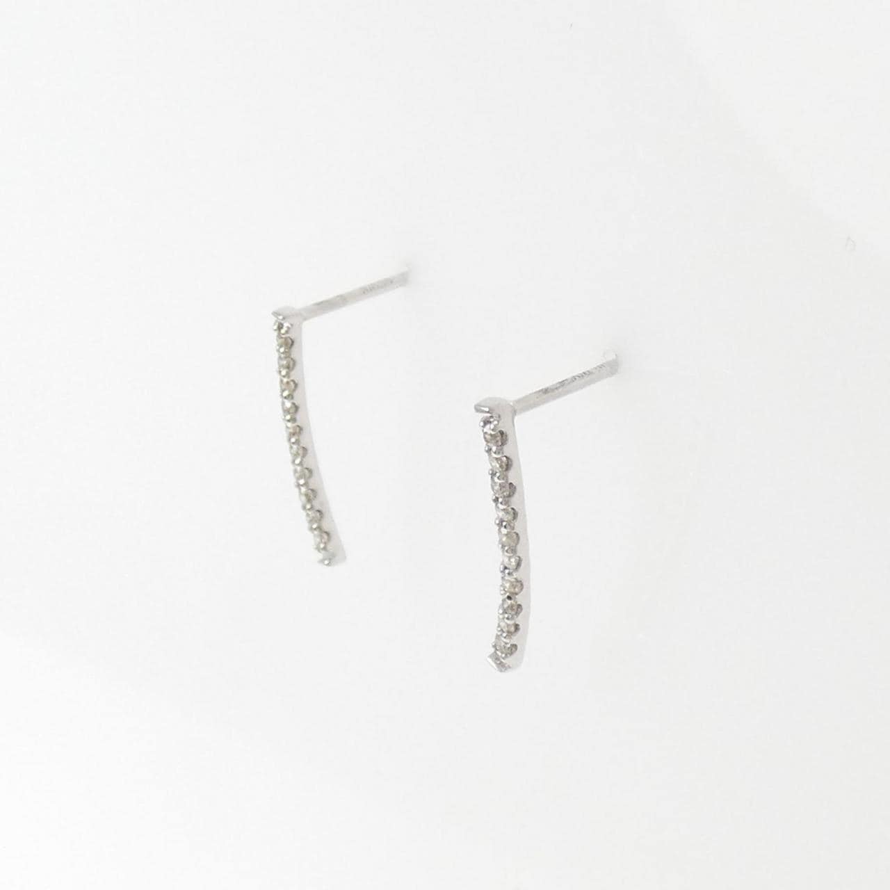 K18WG ダイヤモンド ピアス 0.10CT
