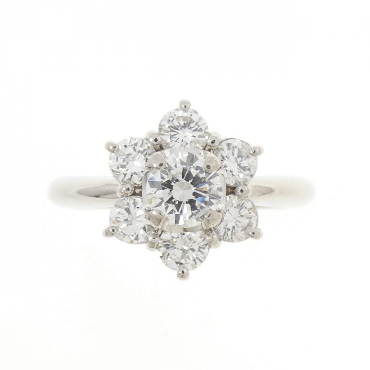 PT900 フラワー ダイヤモンド リング 0.38CT