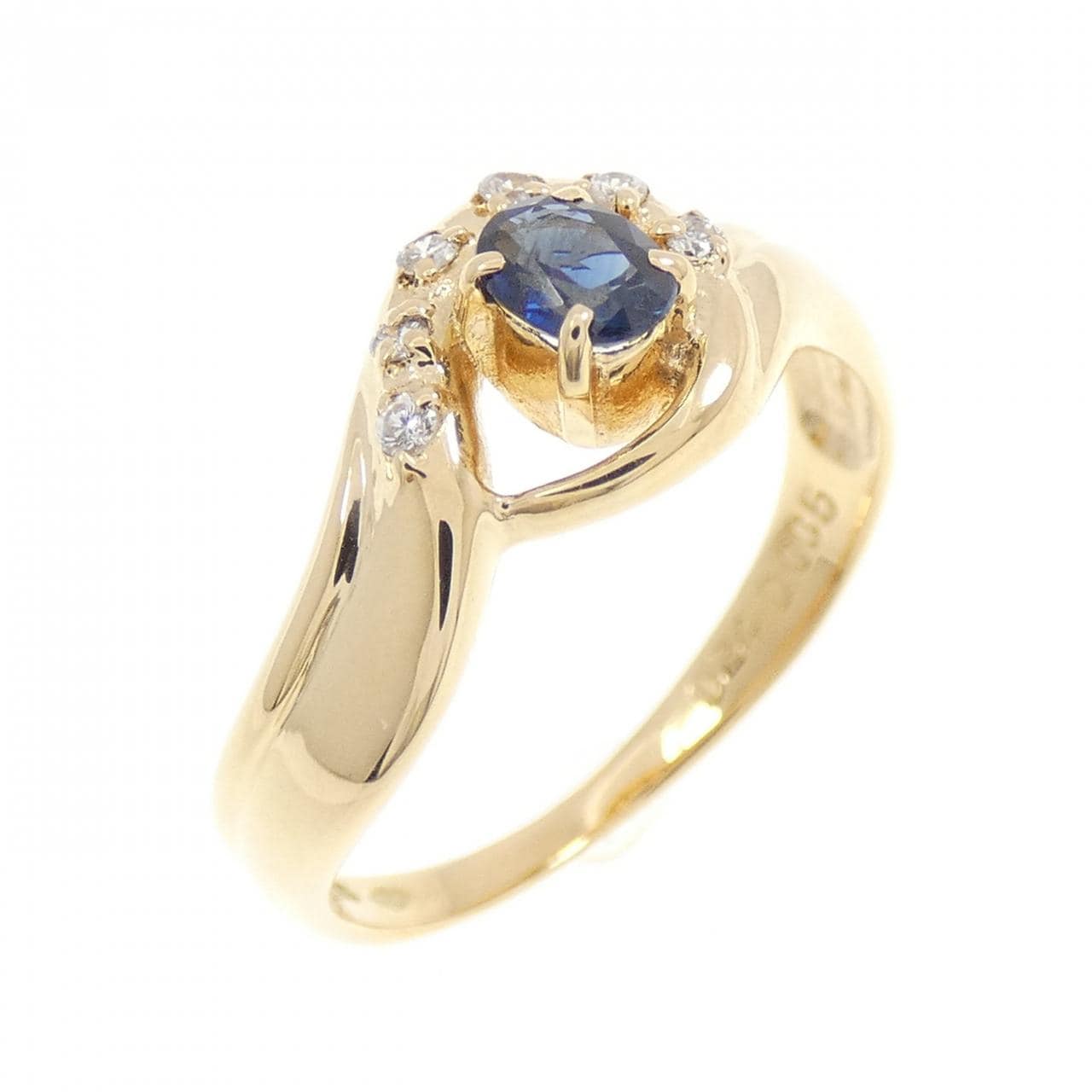K18YG サファイヤ リング 0.24CT