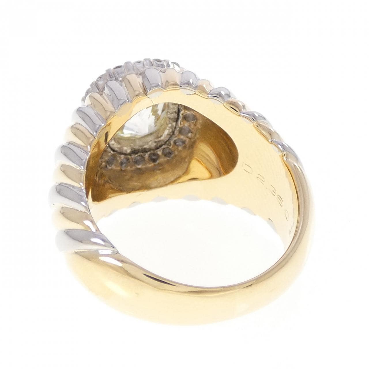 K18YG/PT900 ダイヤモンド リング 2.36CT