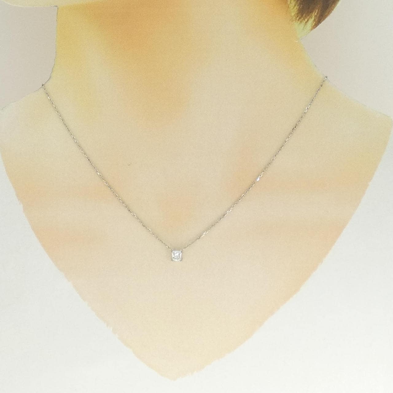 PT900/PT850 ダイヤモンド ネックレス 0.364CT F VVS2 ファンシーカット