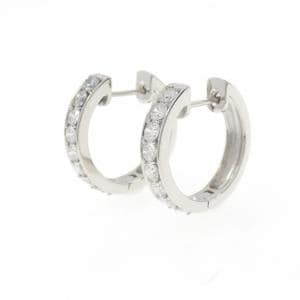 PT900 フープ ダイヤモンド ピアス 1.00CT