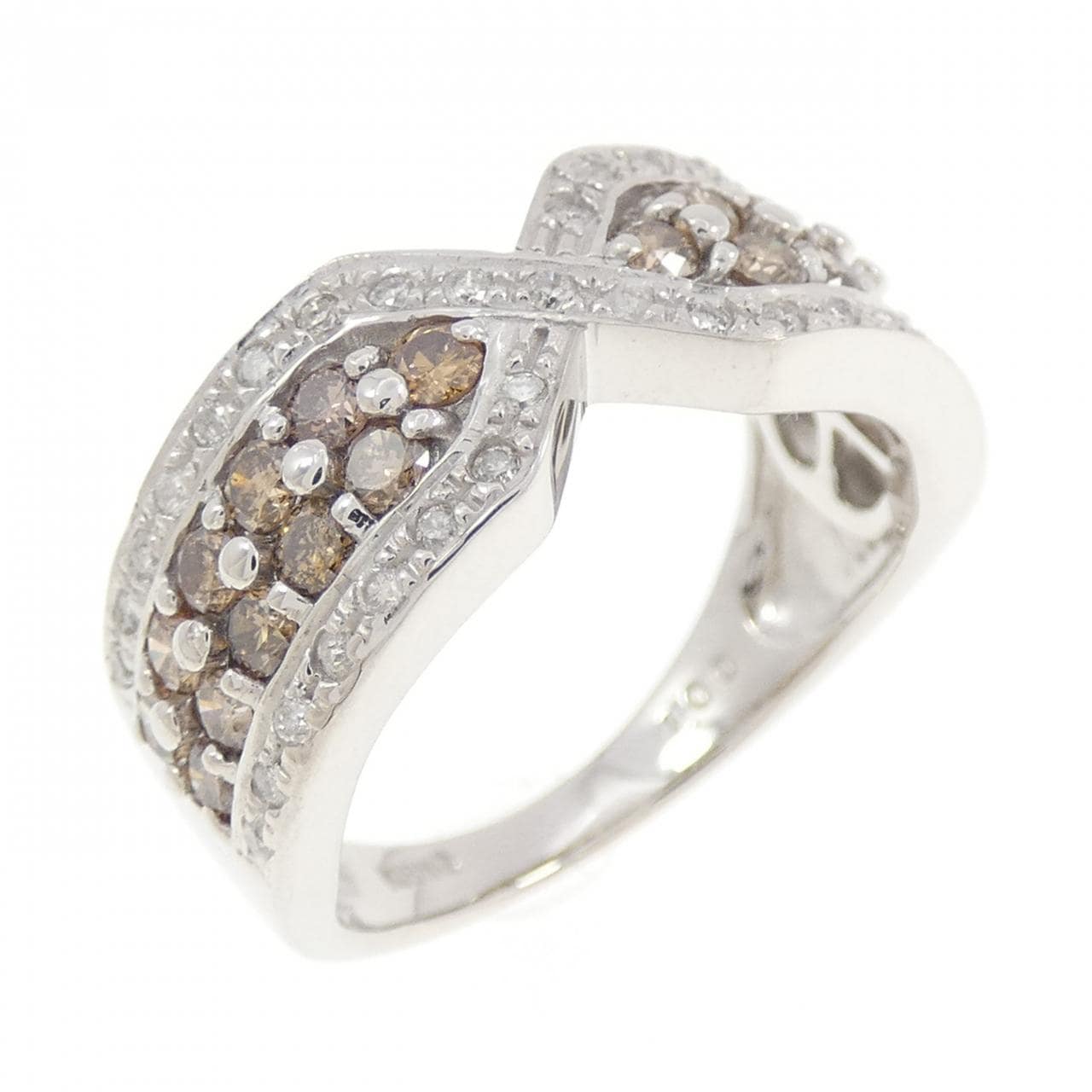 K18WG ダイヤモンド リング 1.00CT