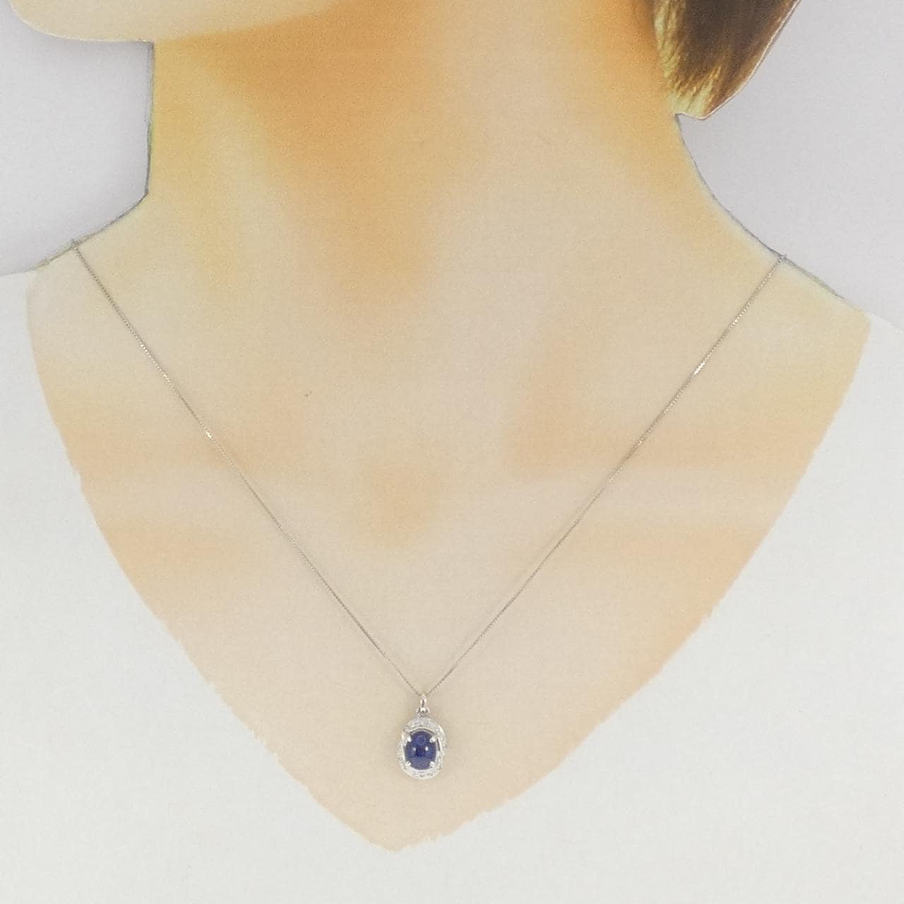 PT900/PT850 スターサファイヤ ネックレス 2.35CT
