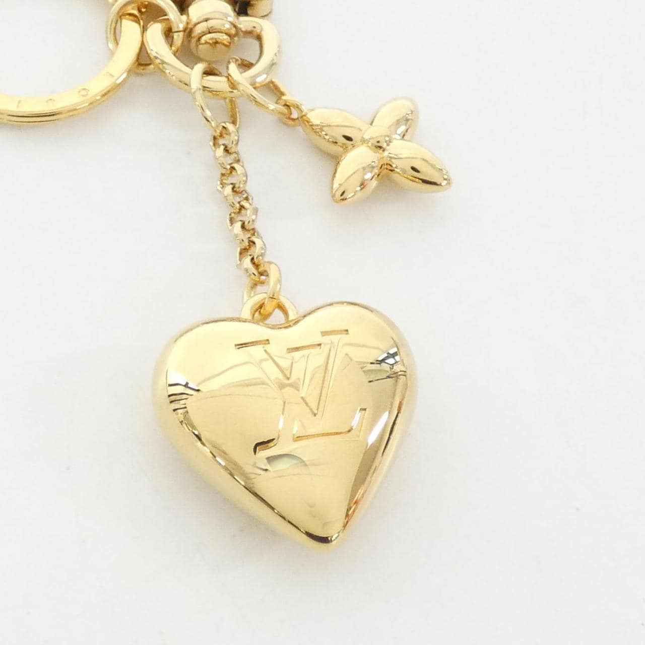 ルイヴィトン キーホルダー LVハート チャーム M01142 キーリング