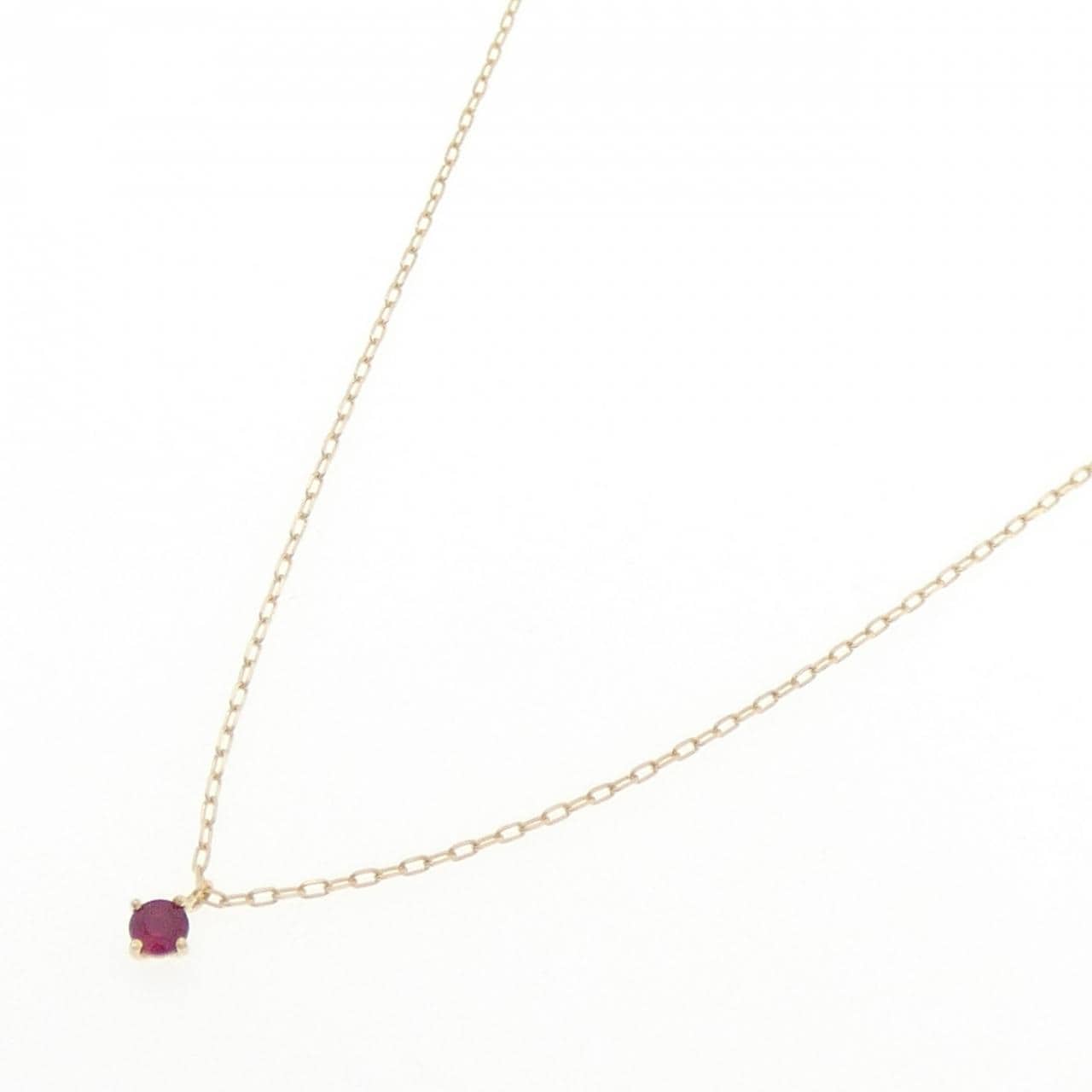 K18YG ルビー ネックレス 0.1CT