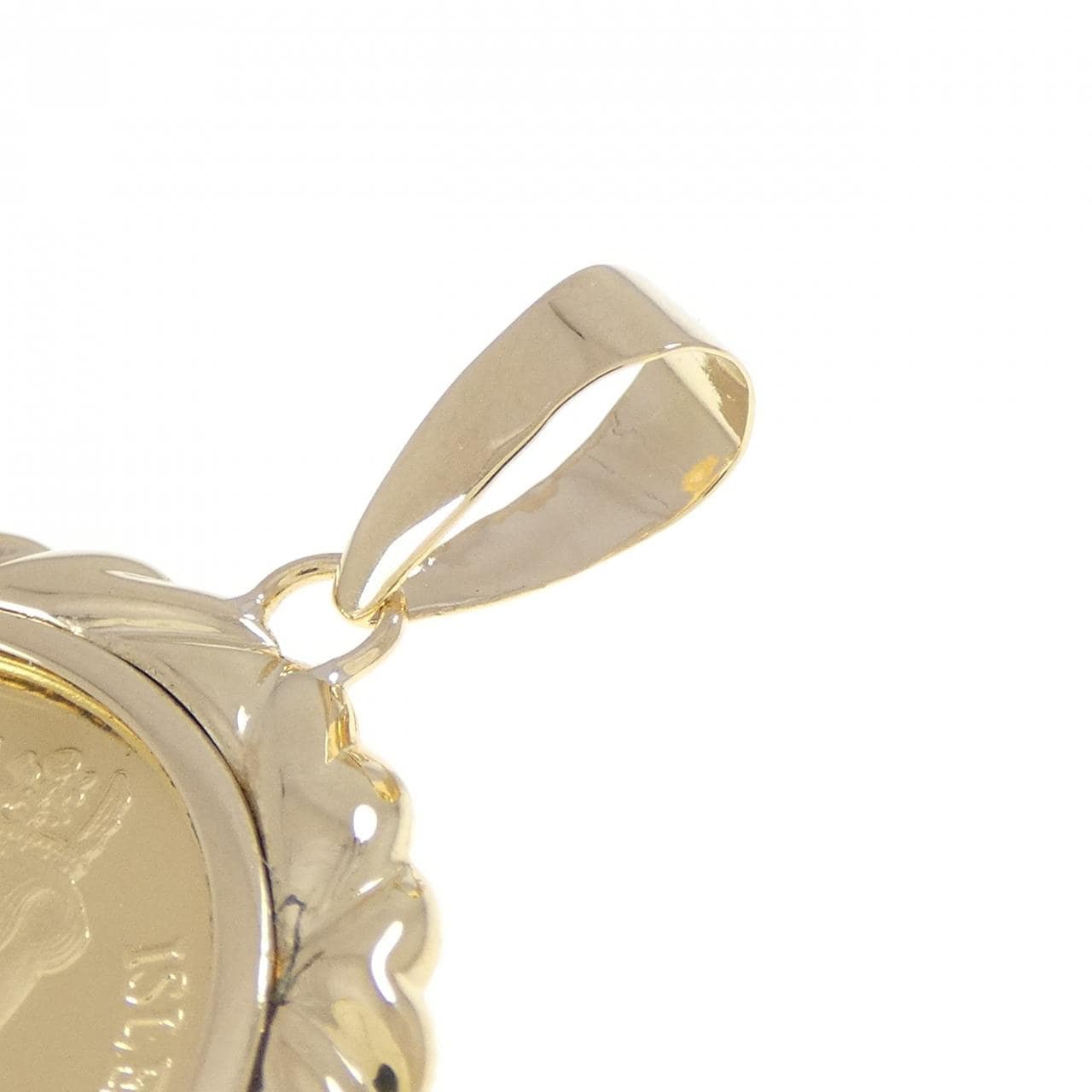 K18YG(枠) コイン ペンダント