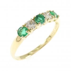 K18YG エメラルド リング 0.28CT