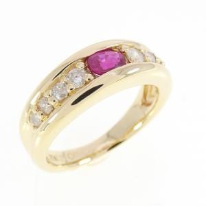 K18YG ルビー リング 0.31CT