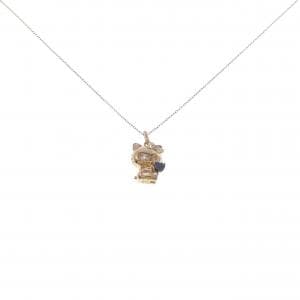 K18PG キャット ダイヤモンド ネックレス 0.10CT