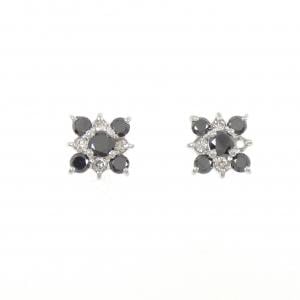 K18WG ダイヤモンド ピアス 0.82CT