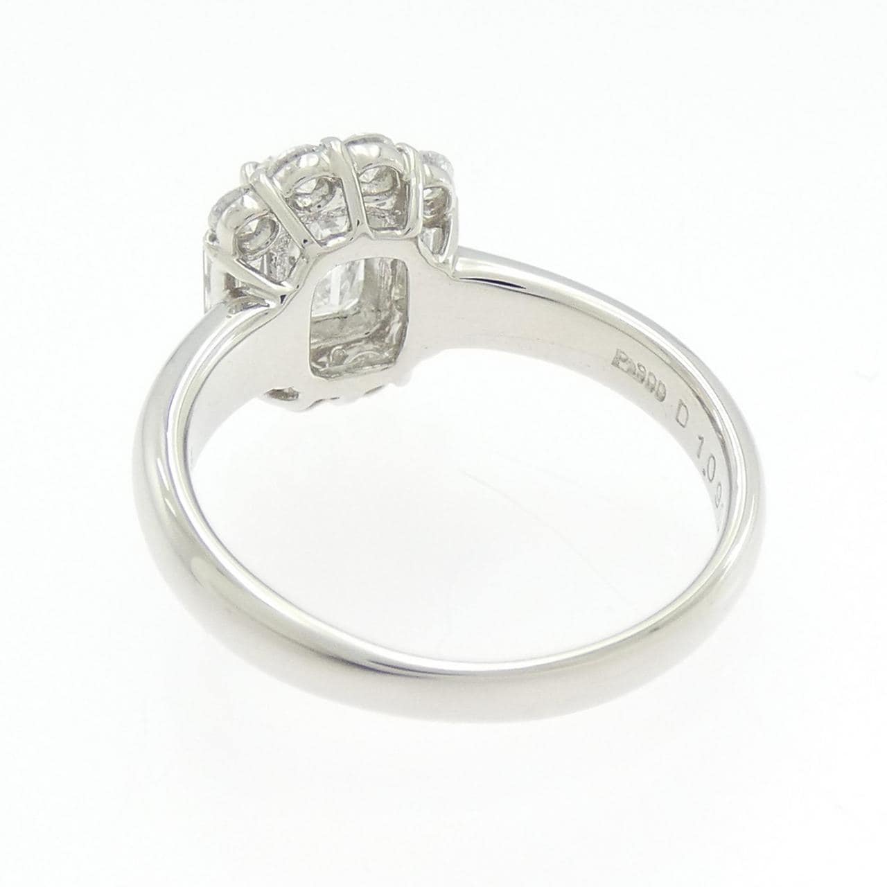 PT900 ダイヤモンド リング 1.090CT F SI2 エメラルドカット