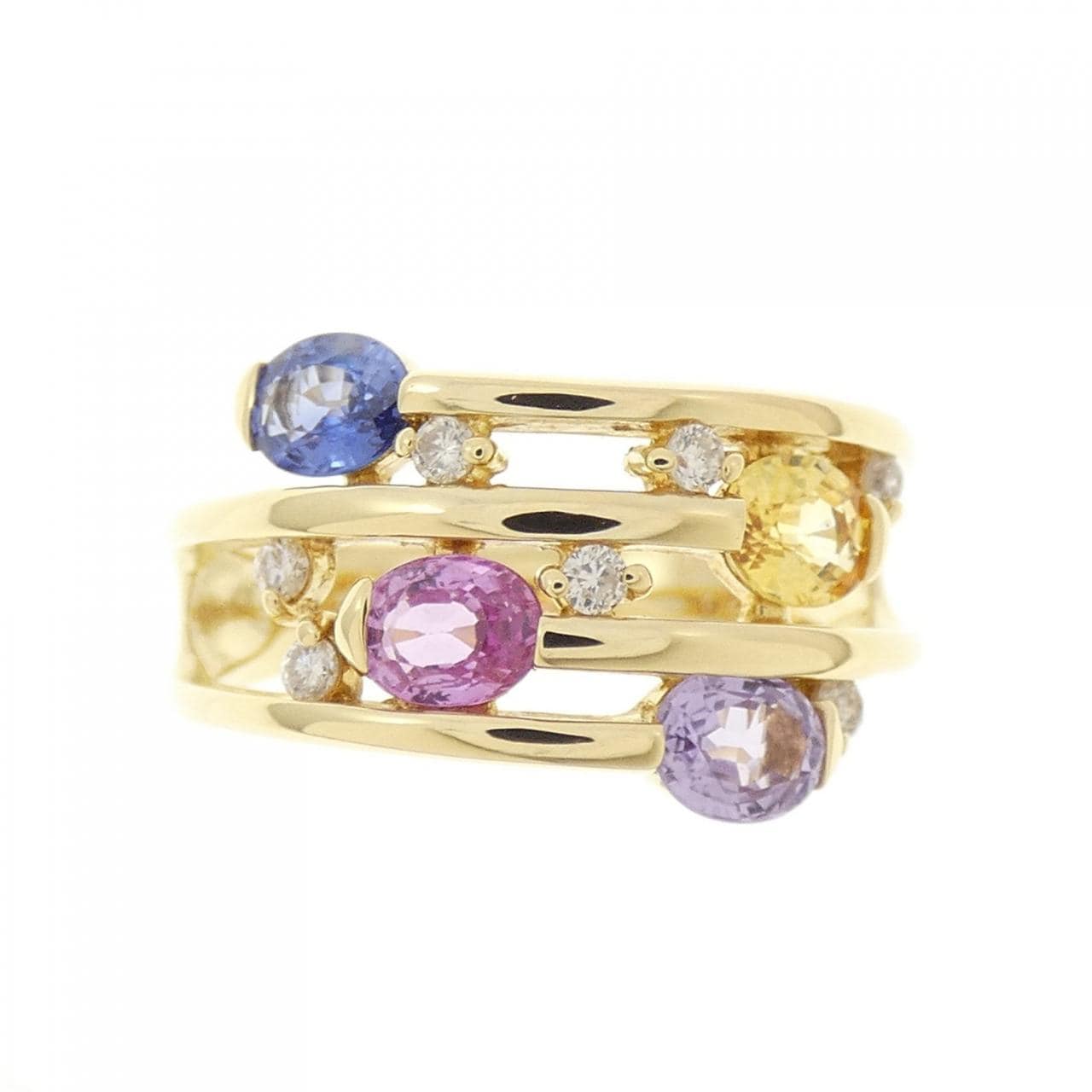 K18YG サファイヤ リング 1.28CT