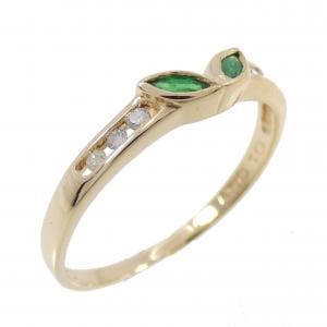 K18YG エメラルド リング 0.18CT