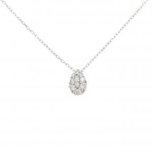 K18WG パヴェ ダイヤモンド ネックレス 0.19CT