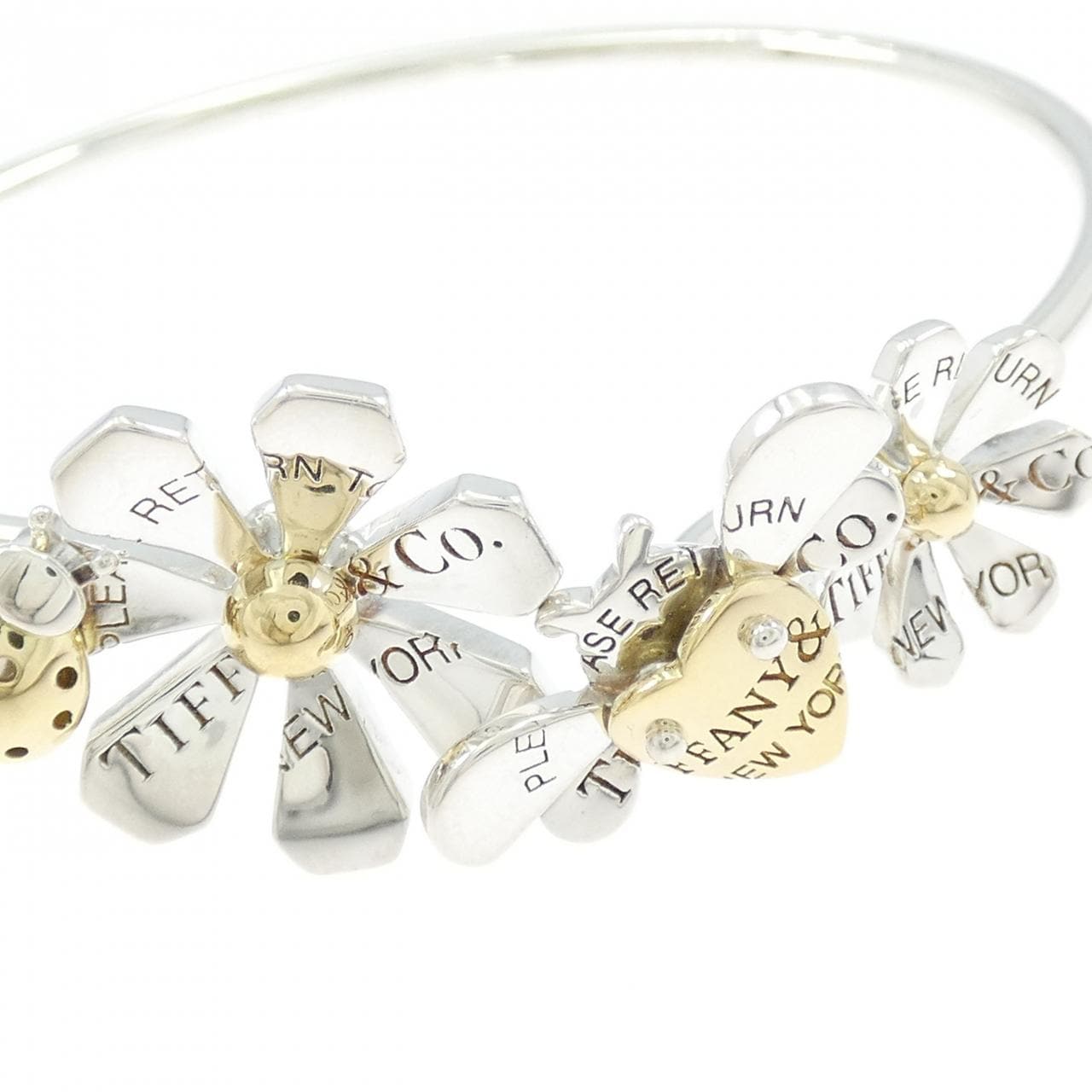 ティファニー 925/750YG バングル