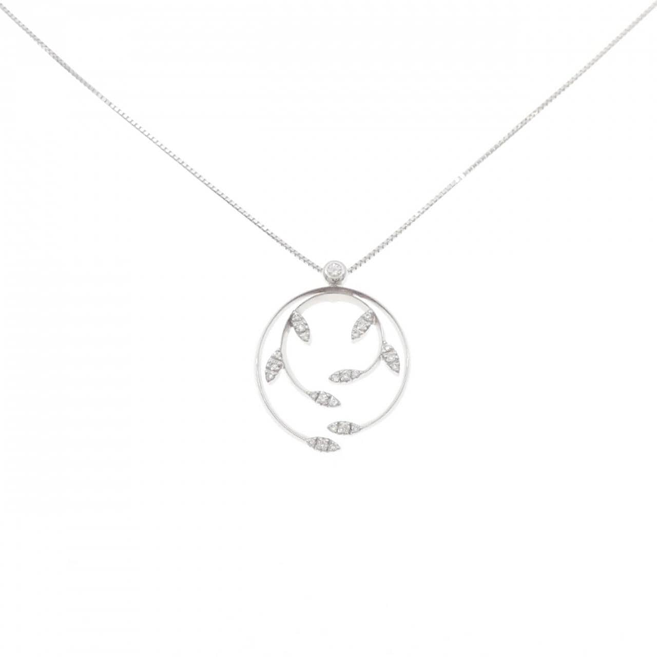 18KWG/K18WG ダイヤモンド ネックレス 0.15CT
