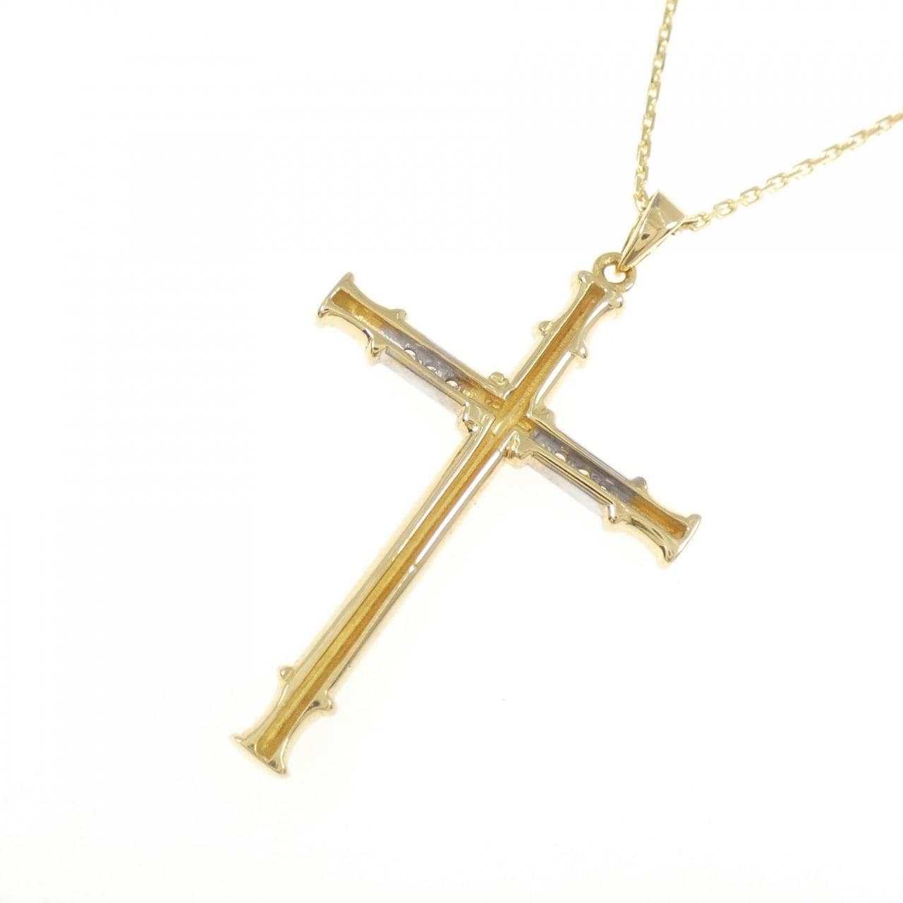 K18YG/K18WG ダイヤモンド ネックレス 0.05CT