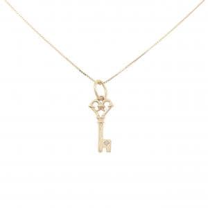 Agete Key Diamond Necklace 0.01CT