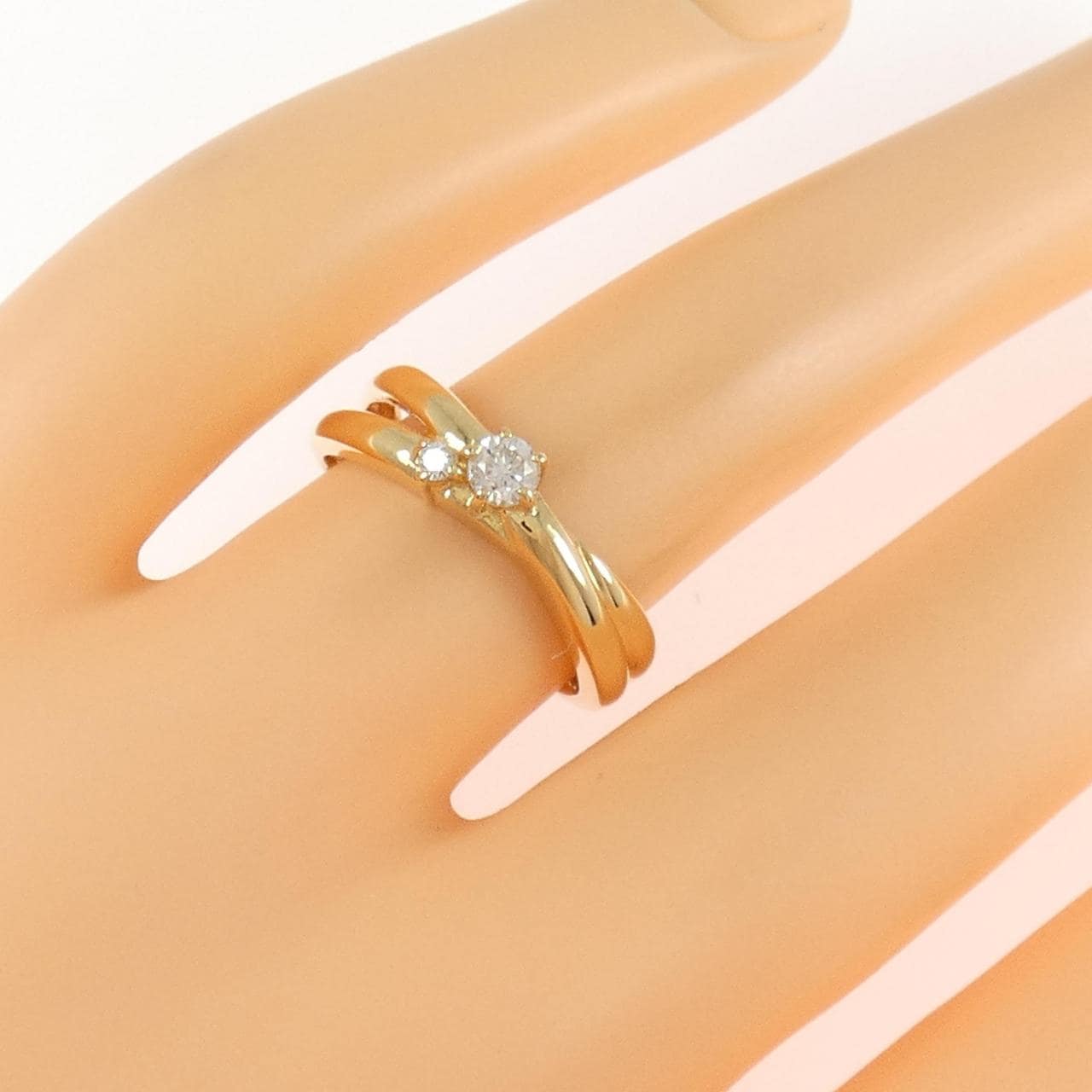 K18YG ダイヤモンド リング 0.14CT