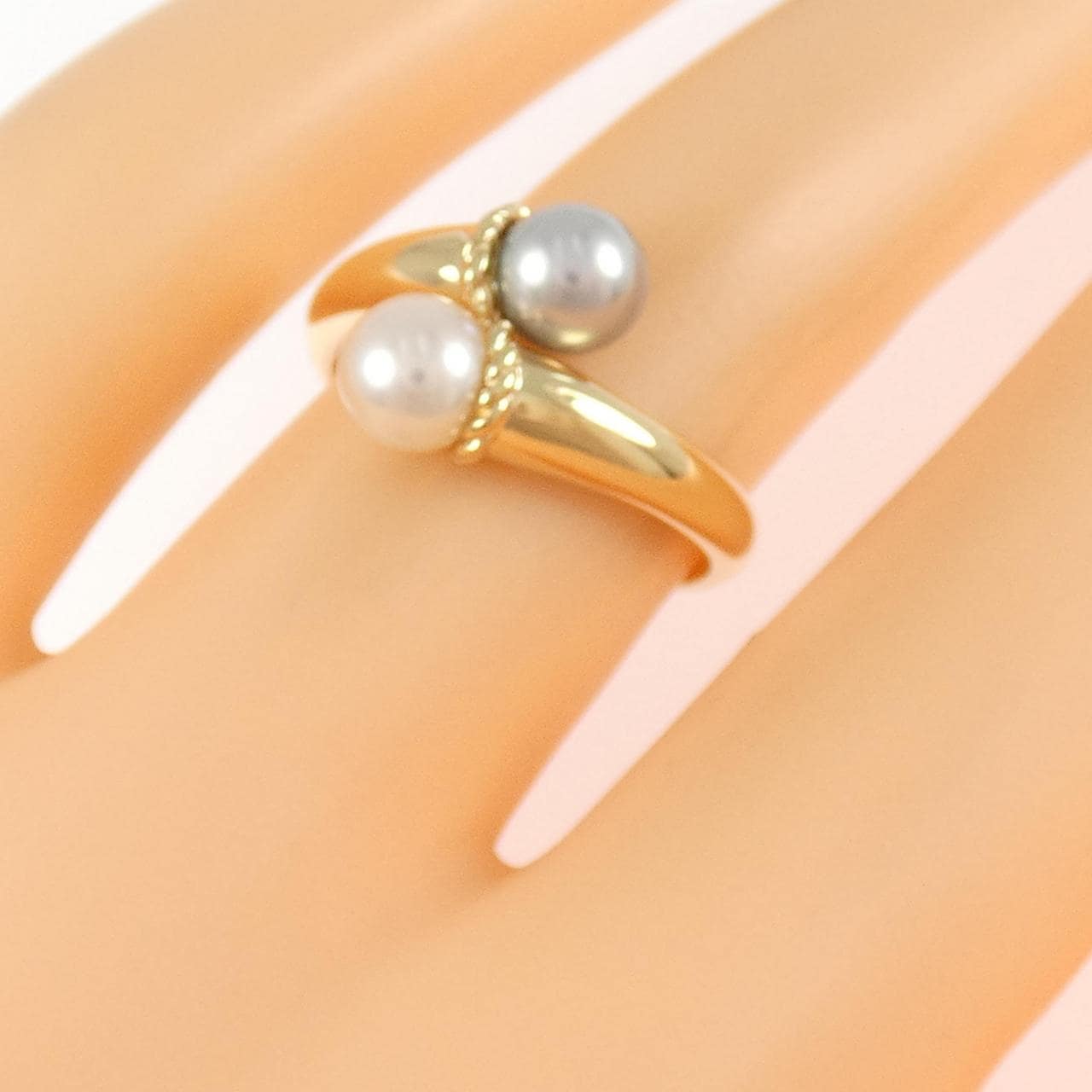 K18YG アコヤパール リング