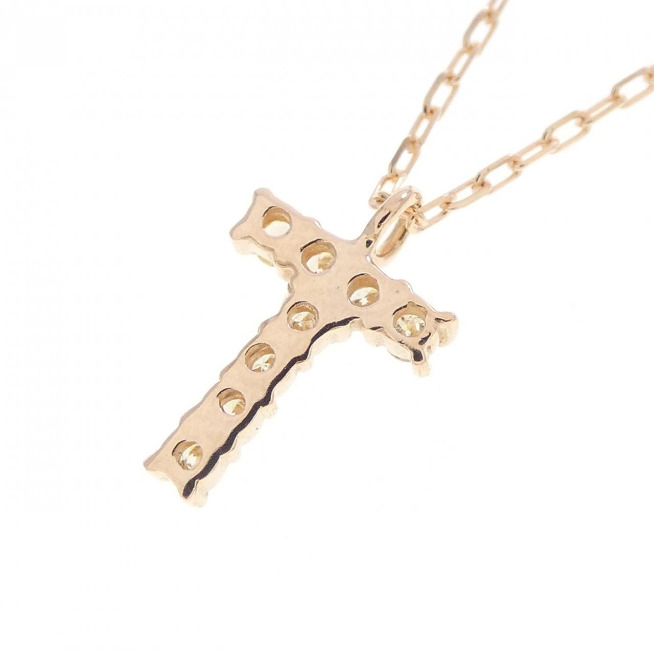 K10PG イニシャルT ダイヤモンド ネックレス 0.08CT