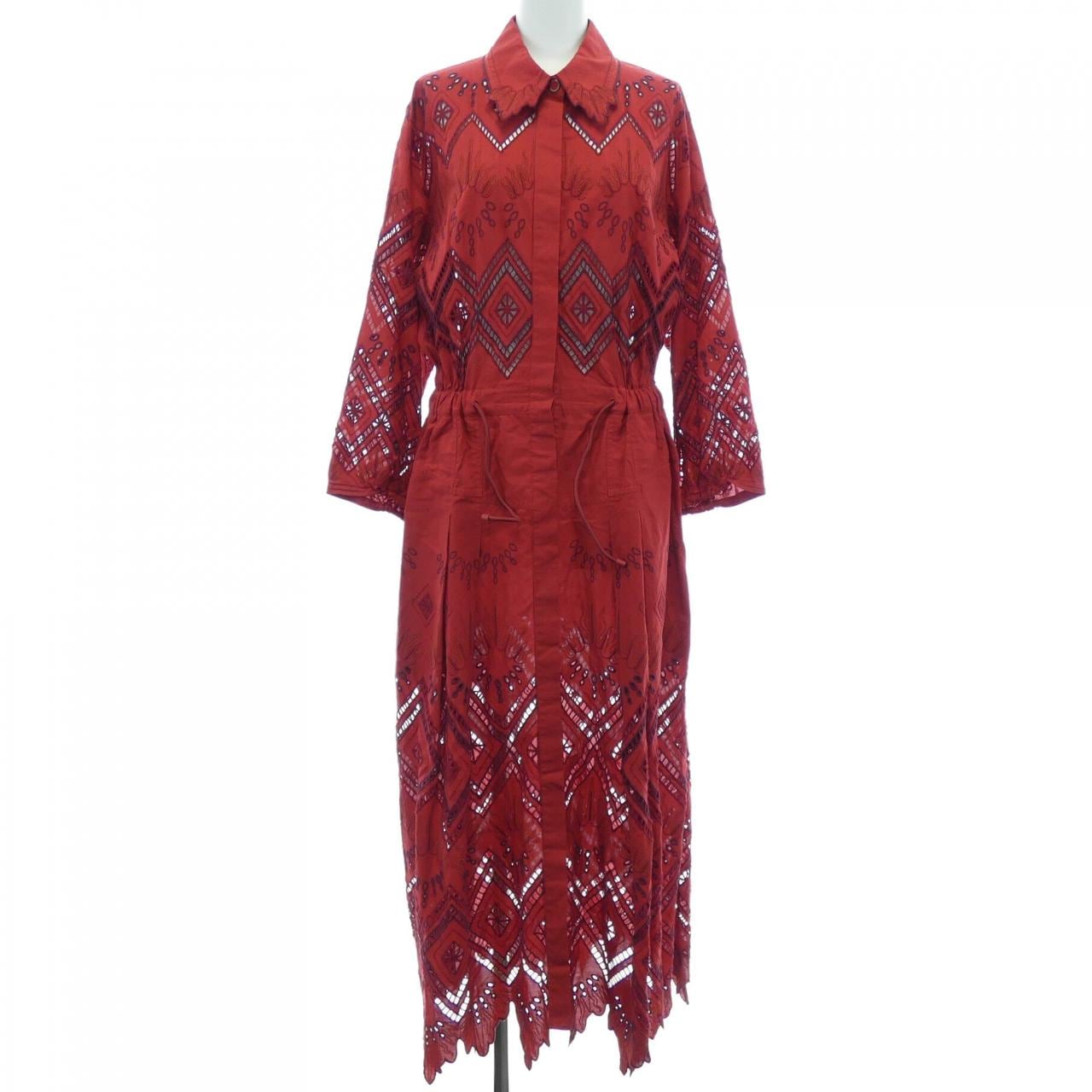 エルメス HERMES ROBE PRAIRIE BRODEE 4E0530DS ワンピース