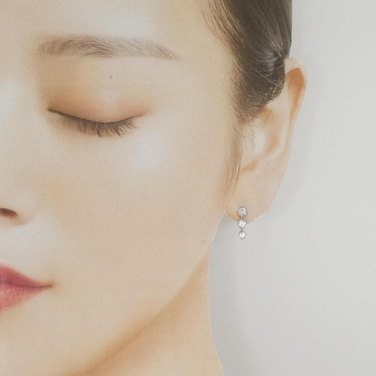 PT900 ダイヤモンド ピアス 0.50CT