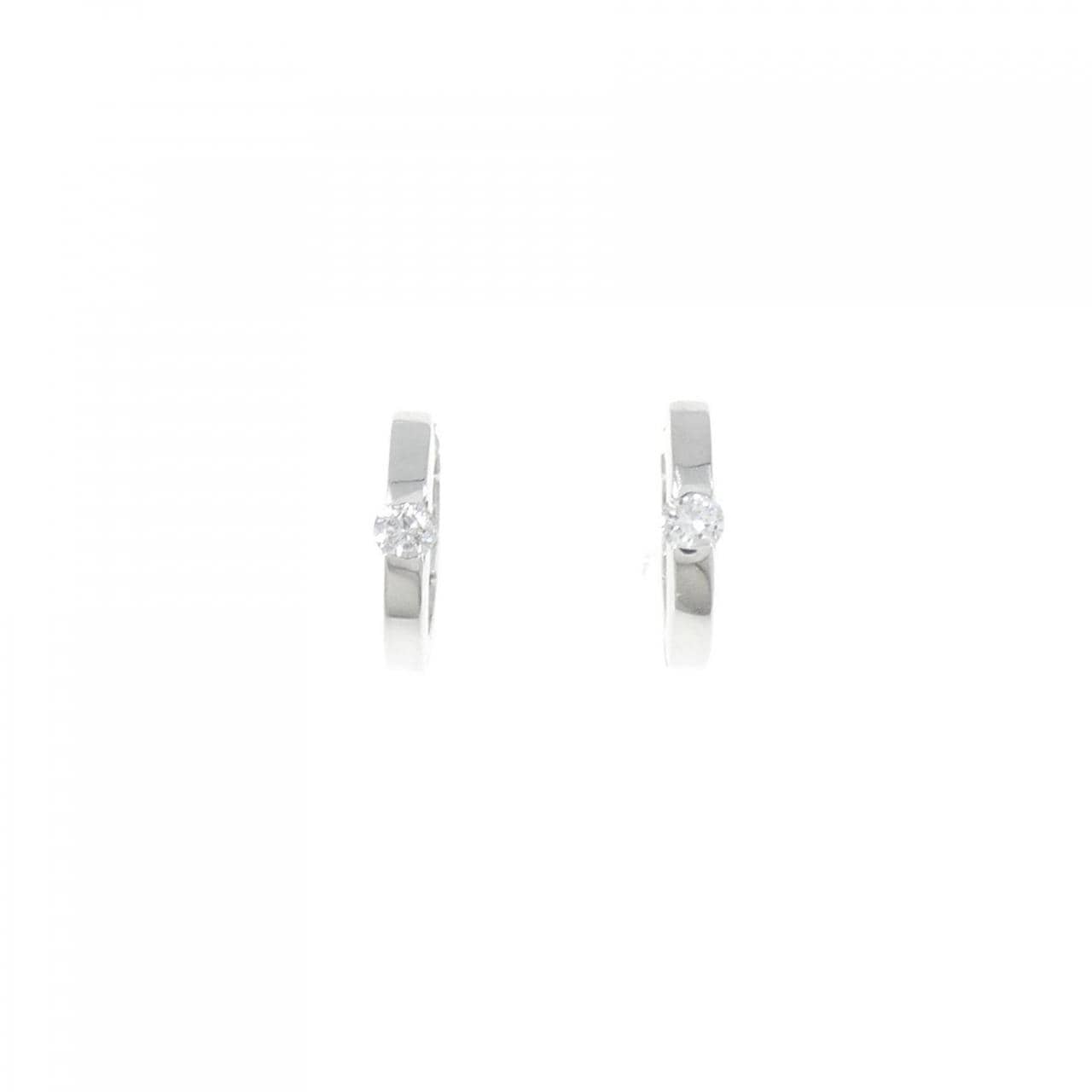 K18WG ダイヤモンド ピアス 0.08CT